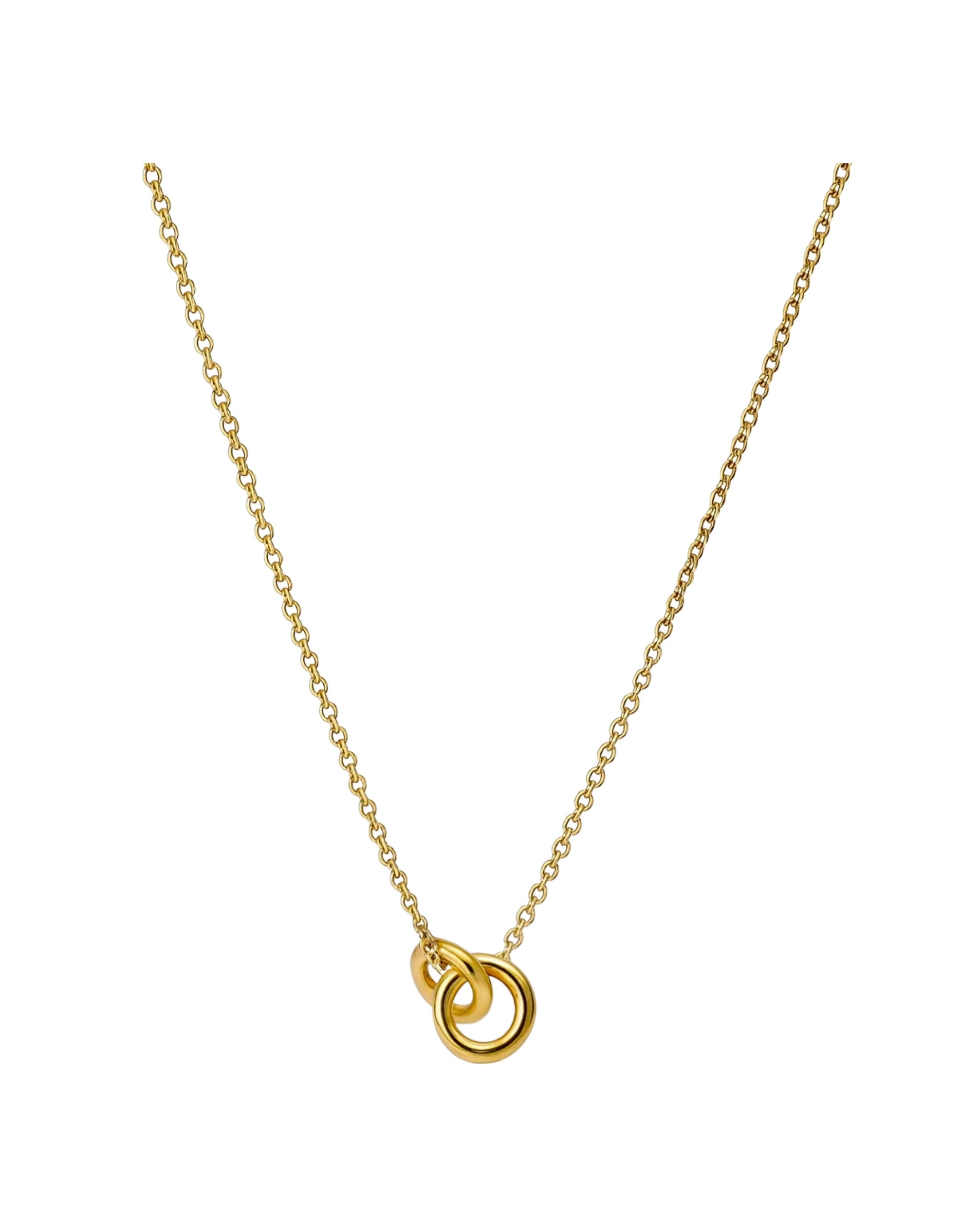 Gull hálsmen með hringjum